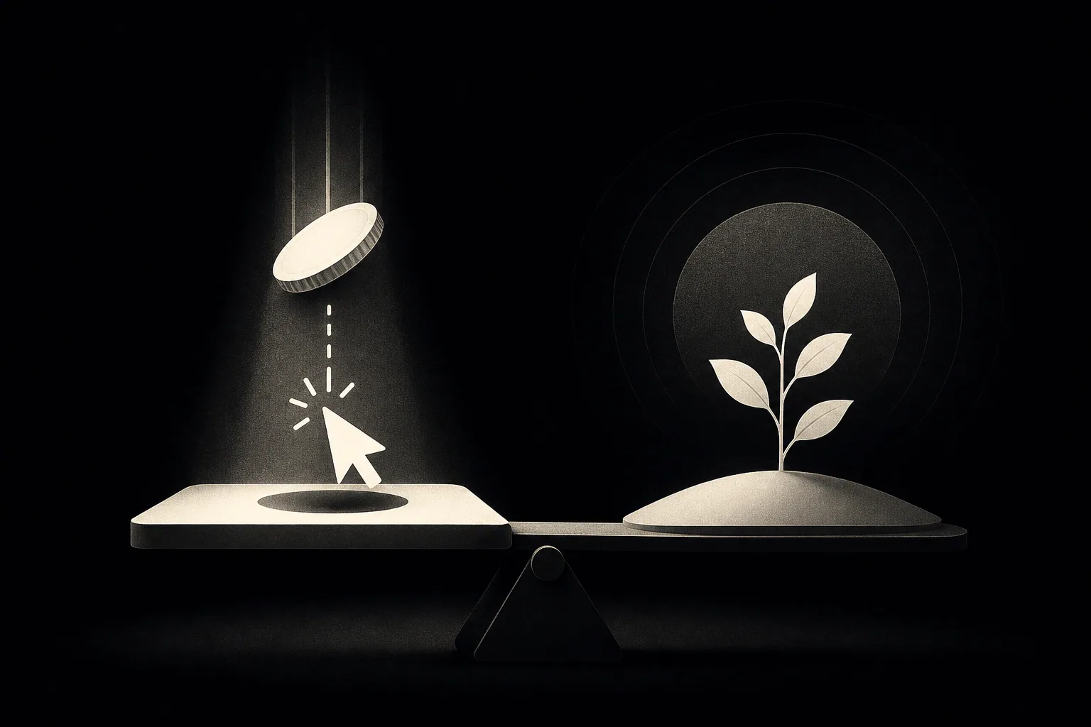 Illustration for Google Ads: When to Pay for Clicks vs. Earn Them